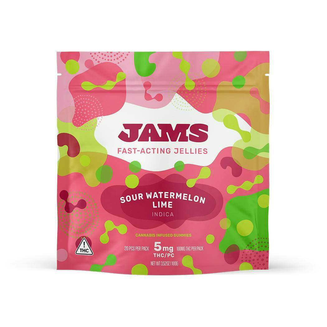 Fast Acting Jellies Sour Watermelon Lime 100mg (5mg Jellies)