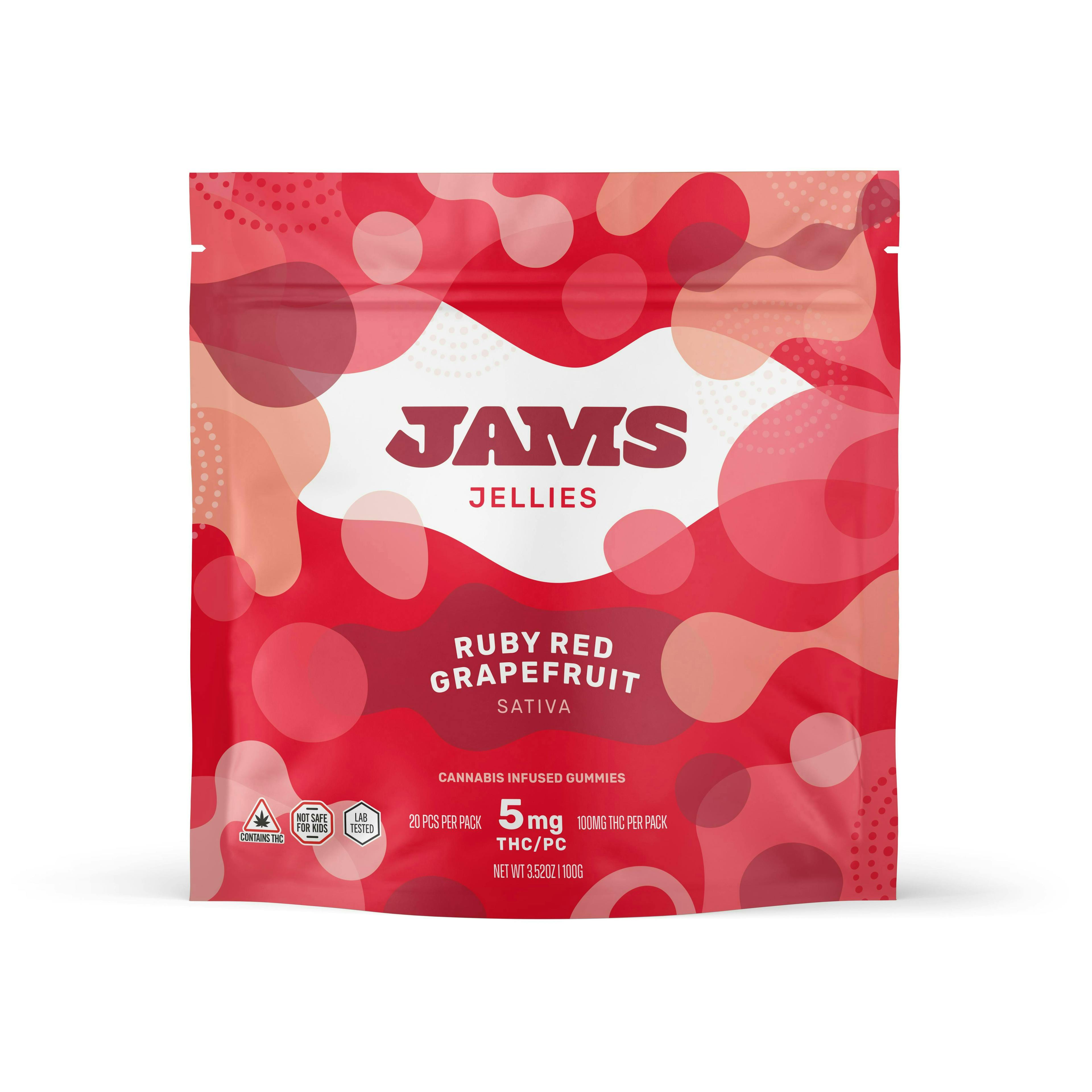 Jams Ruby Red Grapefruit Classic Gummies 100mg