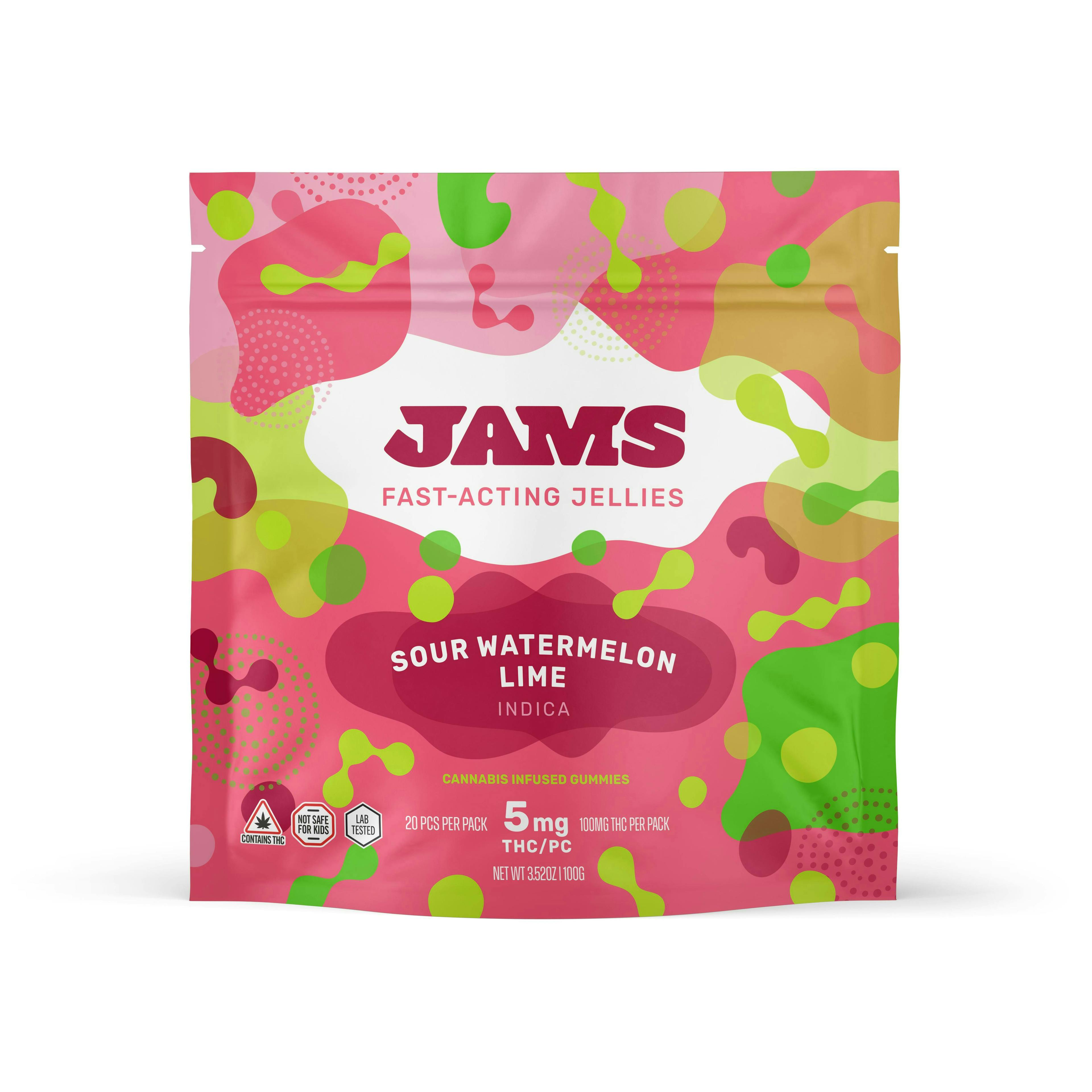 Jams Sour Strawberry Lemonade Nano Fast Acting Gummies 100mg