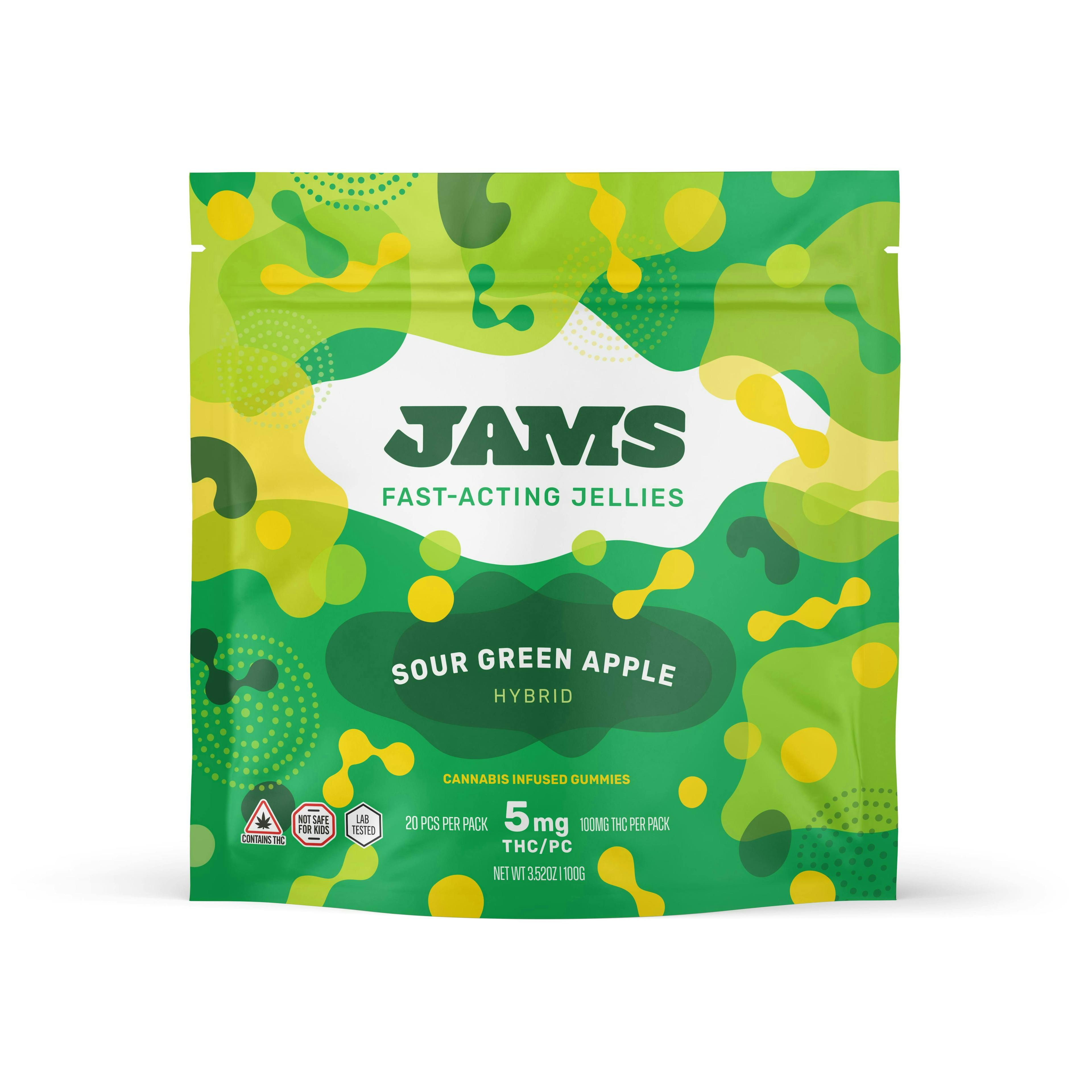 Jellies Sour Green Apple Nano | 100mg 20 pack