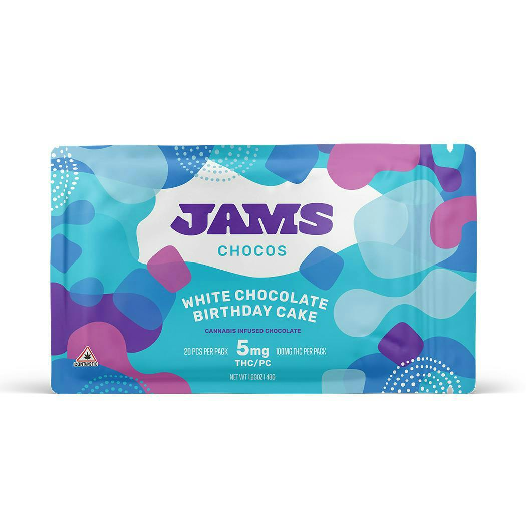 JAMS White Chocolate Birthday Cake | 100mg