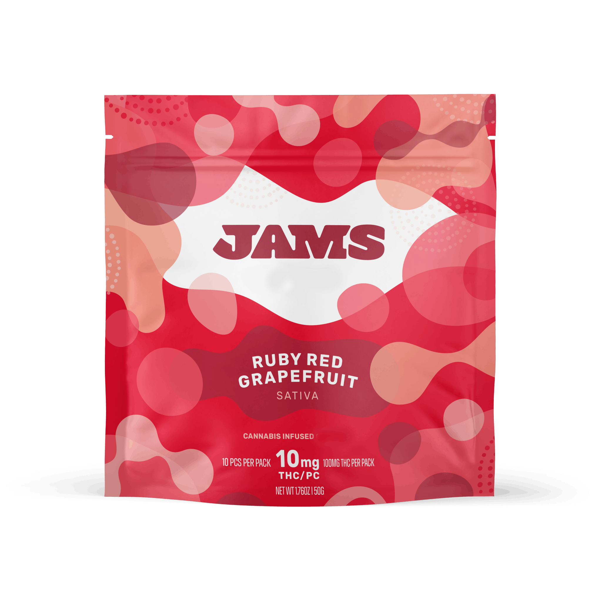 JAMS | Ruby Red Grapefruit THC Classic Chews 10-Pack | 100mg