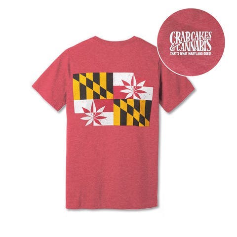 Crabcakes & Cannabis Red Tee