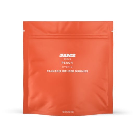 JAMS | Peach Classic Gummies | 100mg 10pk