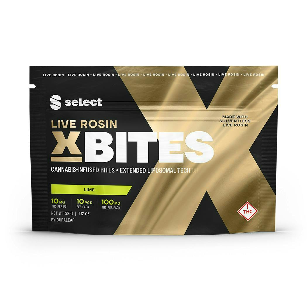 Live Rosin THC X Bites Lime 10-pack | 100mg