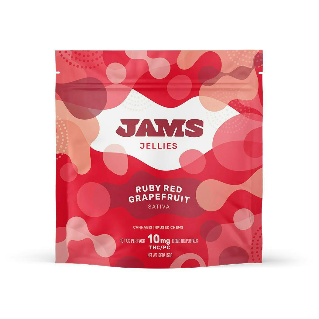 Jellies Ruby Red Grapefruit 100mg THC (10mg THC per Jelly)