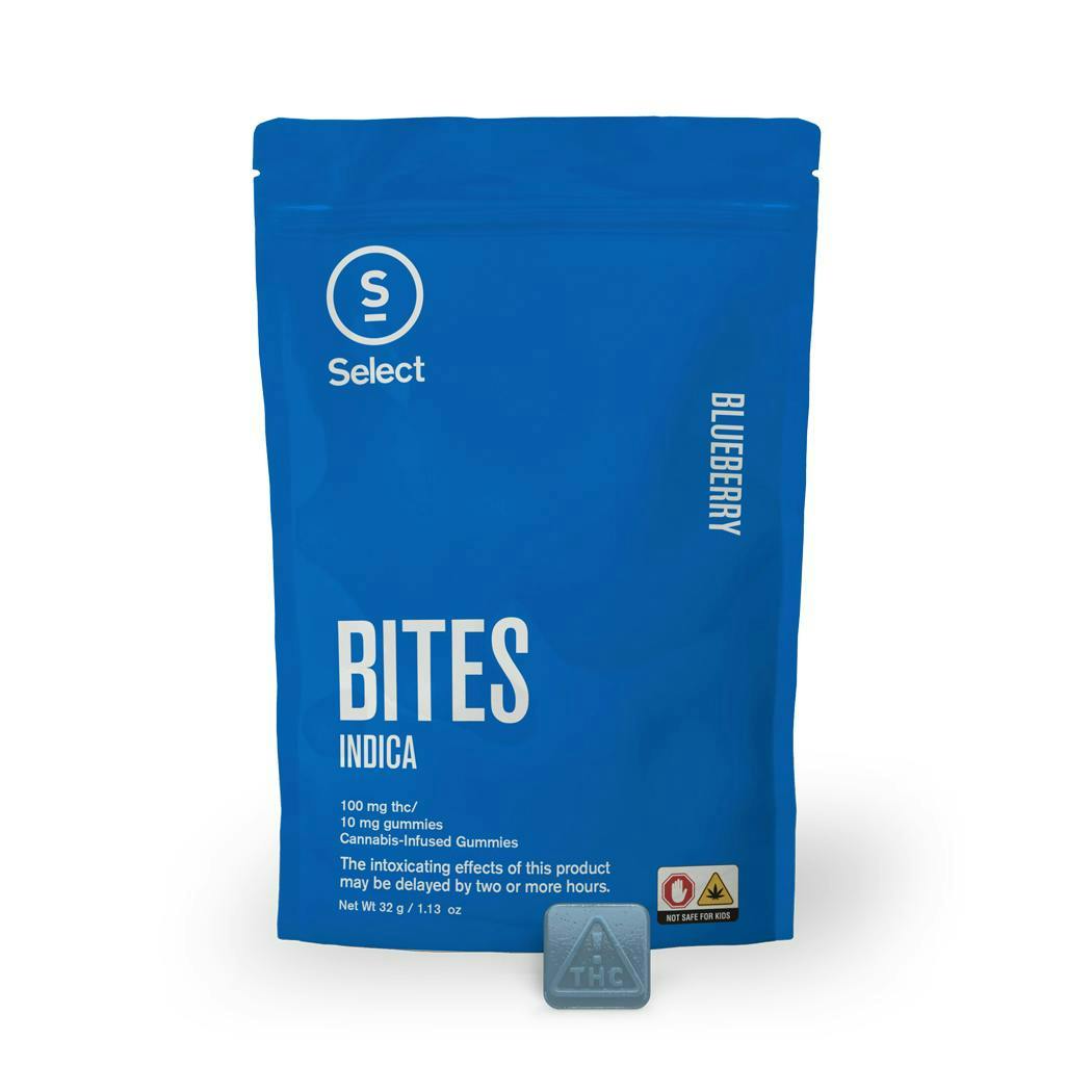 Bites Blueberry 100mg (10mg Bites)