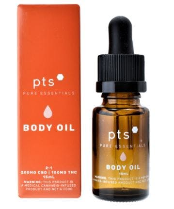 PTS Body Oil 2:1 100mg THC 200mg CBD per bottle