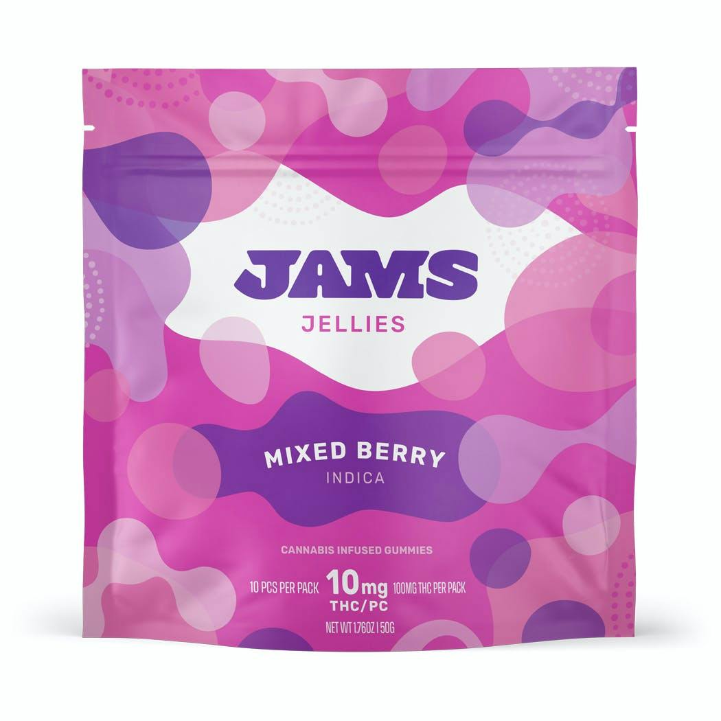 JAMS Mixed Berry 10pk Classic Jellies 100mg