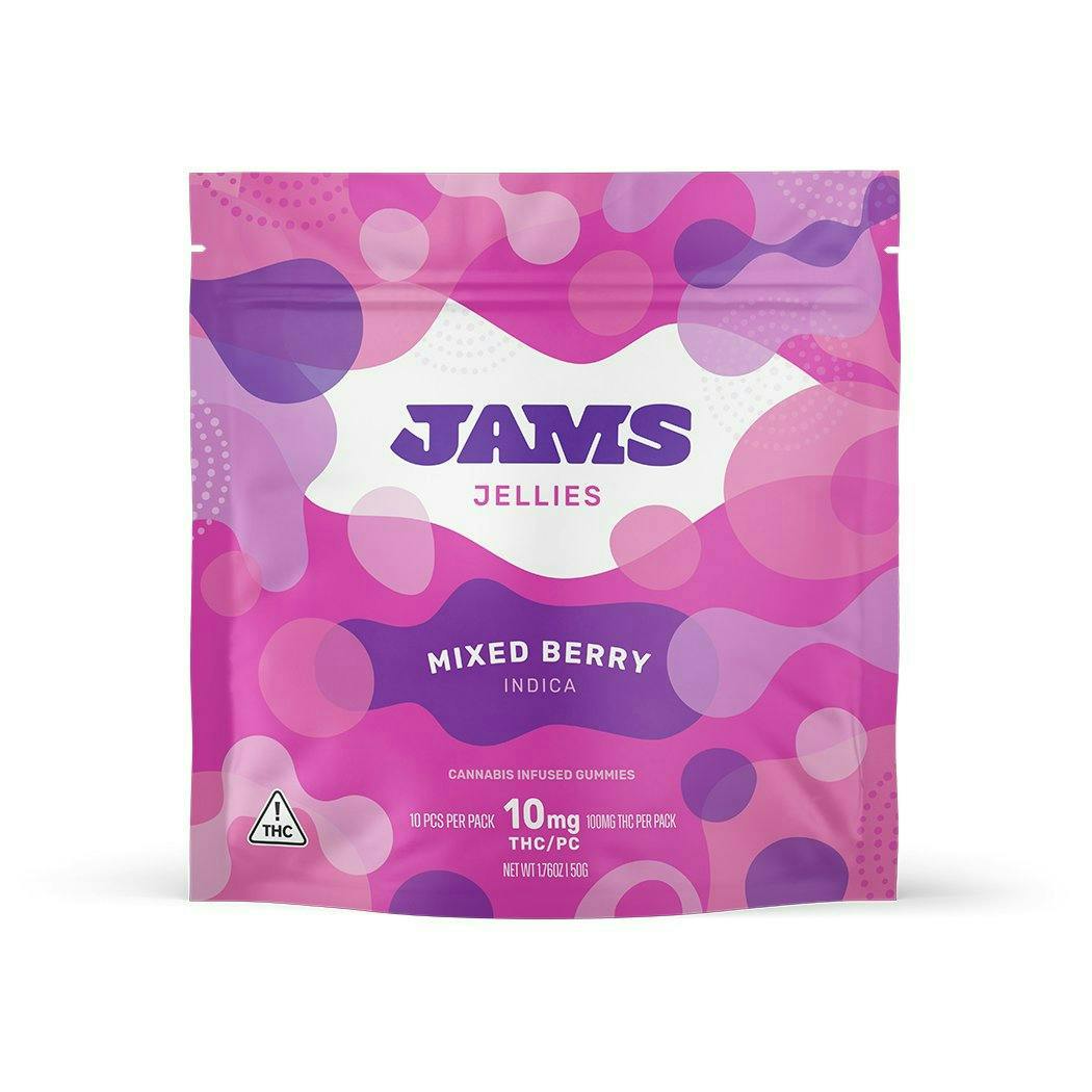 Jams Classic Mixed Berry Gummies 10pk 100mg Total