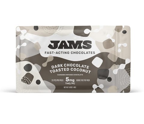 JAMS Toasted Coconut Fast-Acting Chocolates 100mg