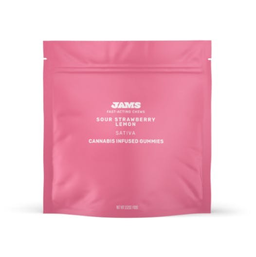 JAMS | Sour Strawberry Lemonade Nano Fast Acting Gummies | 100mg 20pk