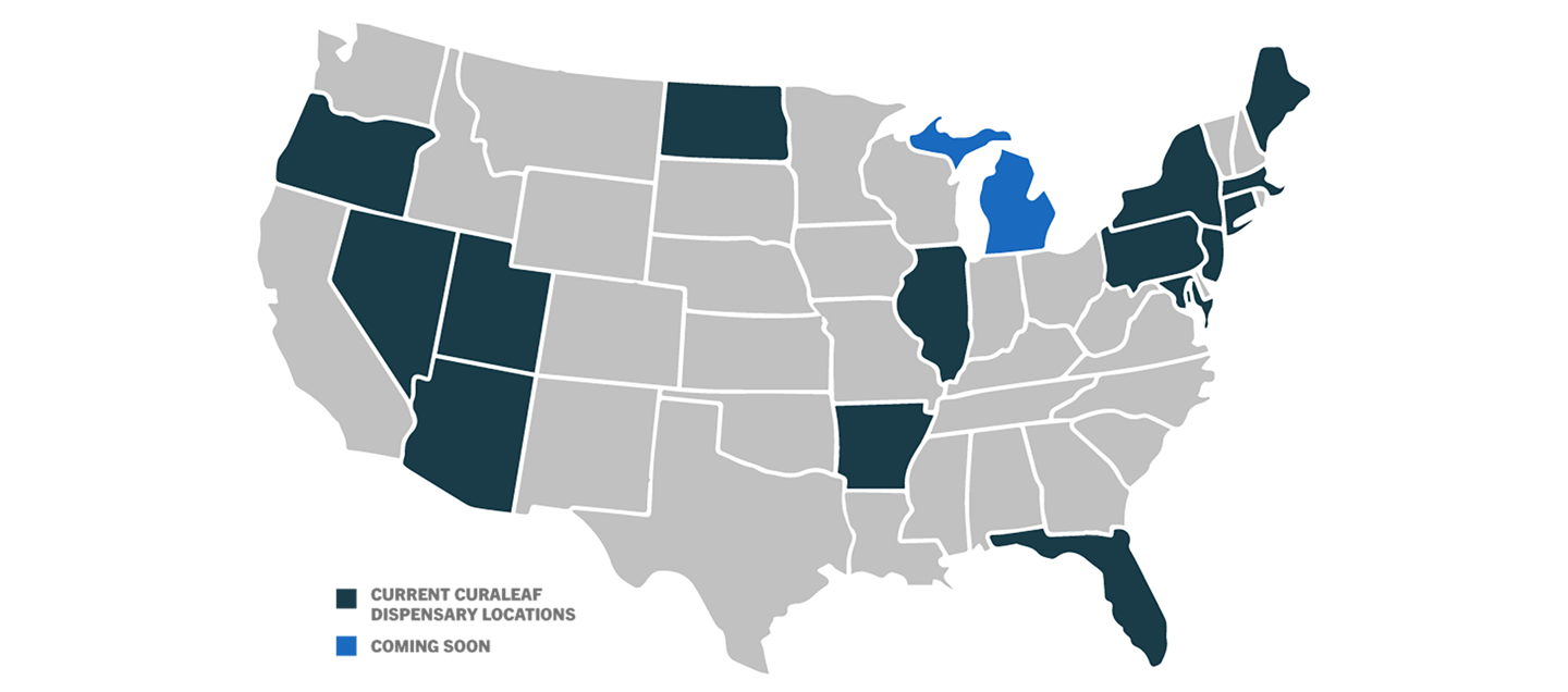 23 Operating States

101 Local Dispensaries

22 Cultivation Sites

30 Processing Sites

350K+ Registered Patients

1,150+ Active Wholesale Dispensary Accounts